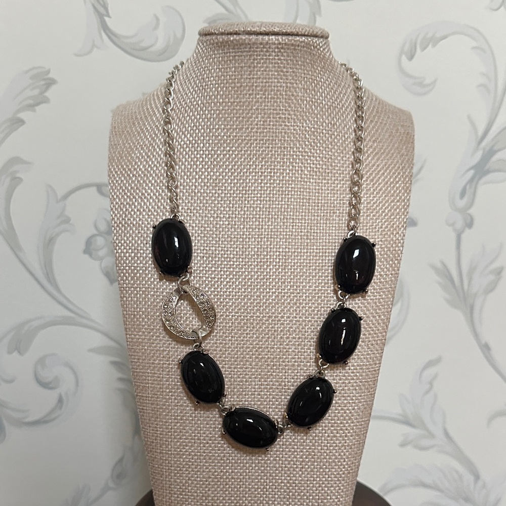 🖤 Black and Silver women’s Necklace statement necklace unique